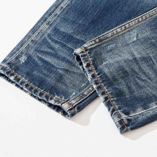 Autumn Winter Selvedge Ripped Jeans Heavy Japanese Distressed Jeans Heavy Craft Denim Pants Premium Fashion Men's Top Jeans - Image 2