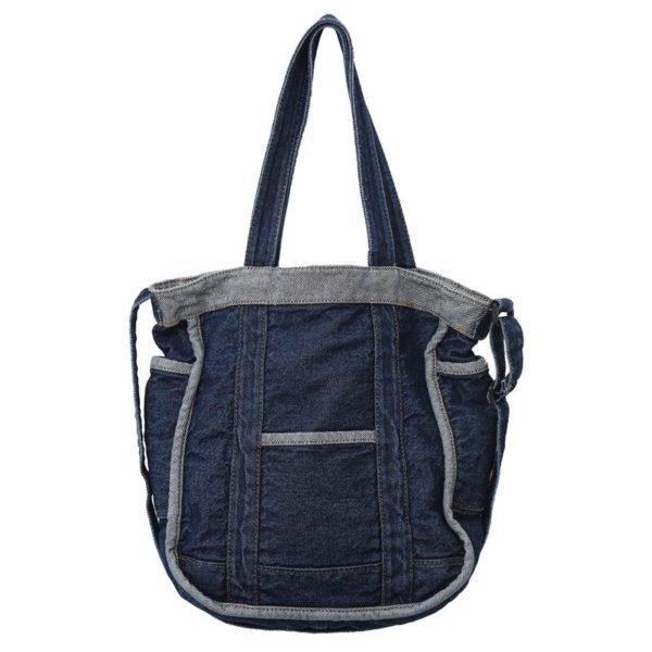 Denim Bag Women Denim Crossbody Bag Simple Student Jean Bag All-match Stylish Denim Tote Bag Lady Denim Shoulder Bag - Image 2