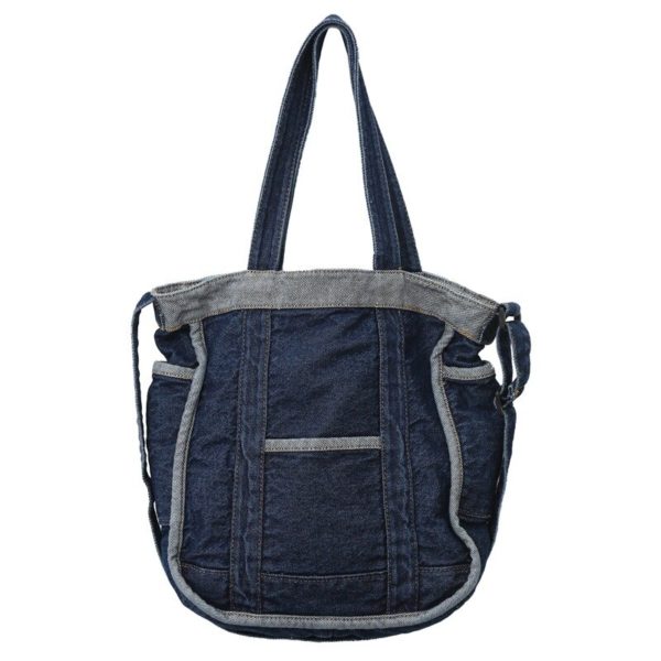 Denim Bag Women Denim Crossbody Bag Simple Student Jean Bag All match Stylish Denim Tote Bag 1