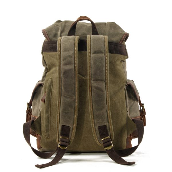 European American Outdoor Denim Backpack Leisure Student Schoolbags Large Capacity Travel Backpack Canvas Climbing Bag EW9508 - Image 2