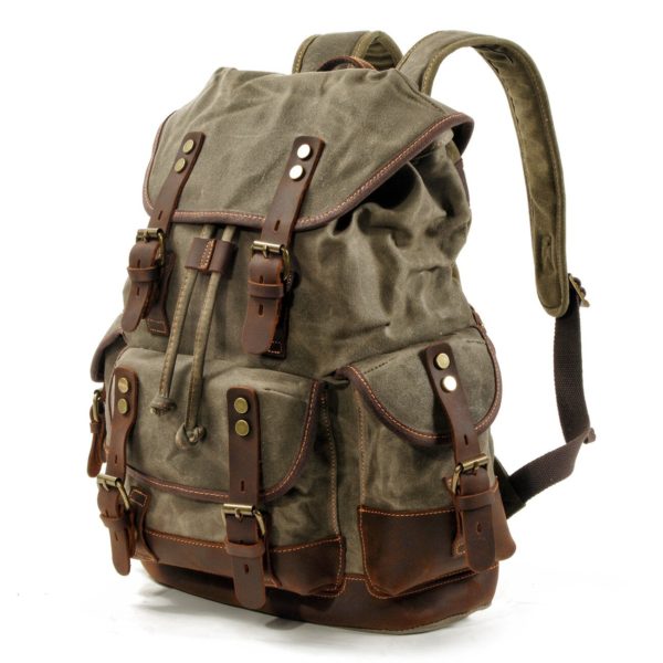 European American Outdoor Denim Backpack Leisure Student Schoolbags Large Capacity Travel Backpack Canvas Climbing Bag EW9508 - Image 3