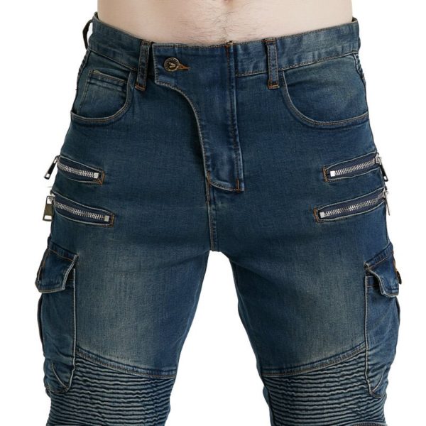 Factory Direct Sales Protective Motorcycle Jeans Men's Straight Loose Biker Cargo Pants Anti-fall Motorbike Cargo Trousers EW-5 - Image 3