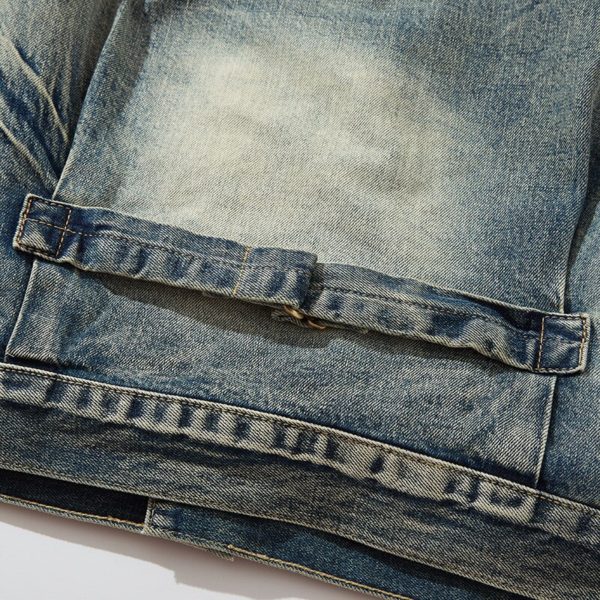 Fall/Winter Denim Jacket Thickened And Lamb Fleece Denim Jacket Japanese Retro Jean Jacket Men Loose Distressed Jean Jacket - Image 2