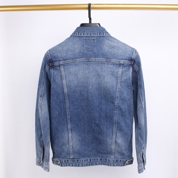 Fall Winter Print Denim Jacket Slim Fit Denim Jacket Casual Jean Jacket Men European American High 3