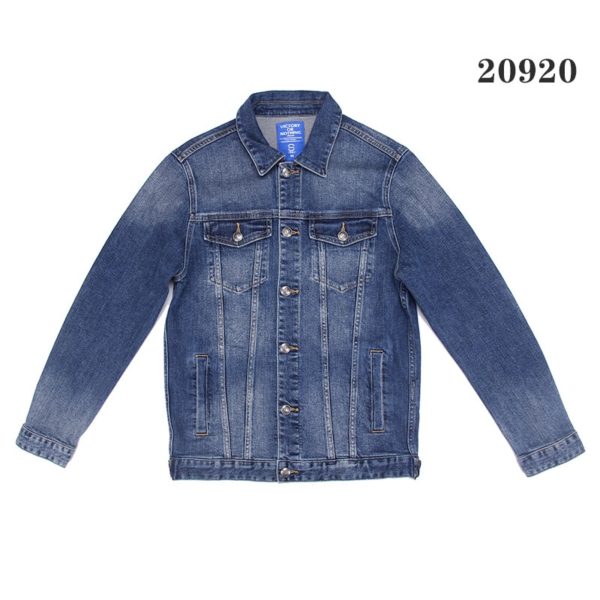 Fall Winter Print Denim Jacket Slim Fit Denim Jacket Casual Jean Jacket Men European American High 4