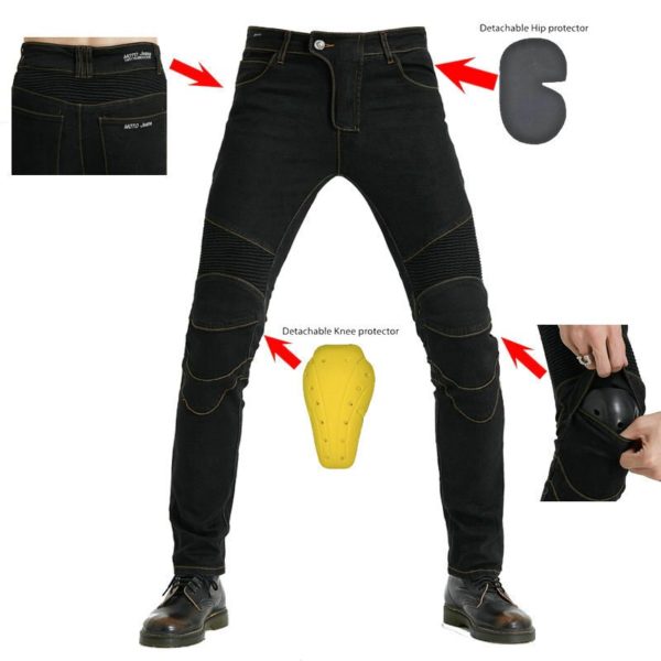 Fashion Bike Jeans Anti fall Motorcycle Pants For Mens Four Seasons With Cover Off road Denim 5