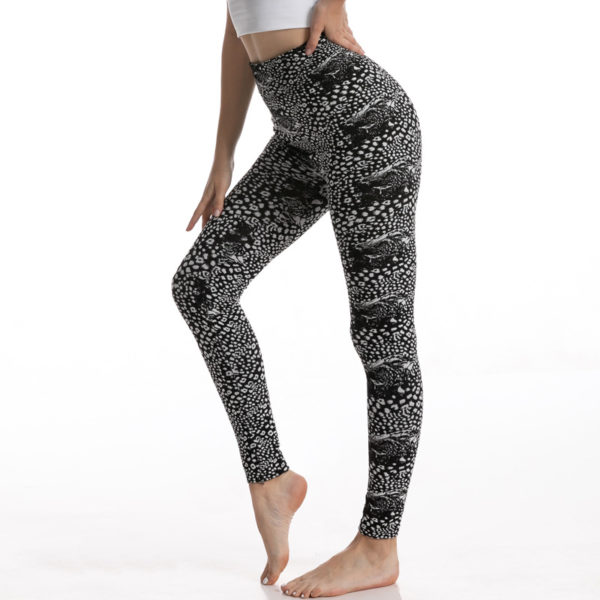 Fashion Leopard Leggings Jacquard Yoga Leggings Best Leggings For Women Elastic Slim Ladies Spanx Pants 1