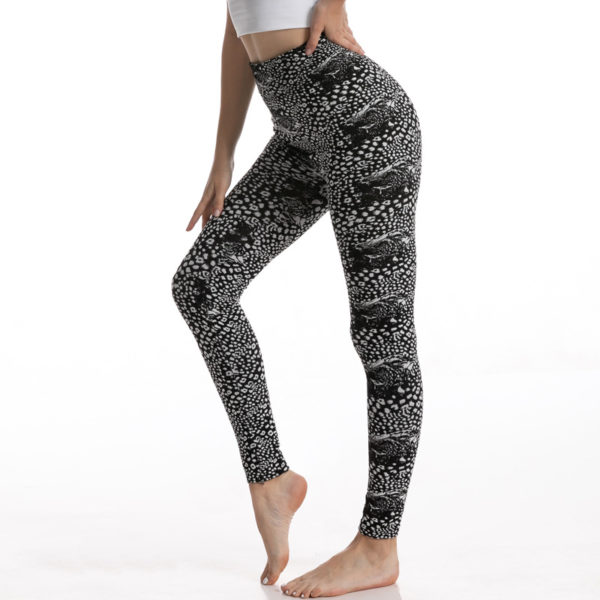 Fashion Leopard Leggings Jacquard Yoga Leggings Best Leggings For Women Elastic Slim Ladies Spanx Pants - Image 2