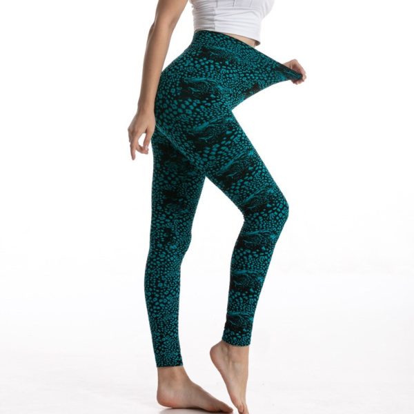 Fashion Leopard Leggings Jacquard Yoga Leggings Best Leggings For Women Elastic Slim Ladies Spanx Pants 3