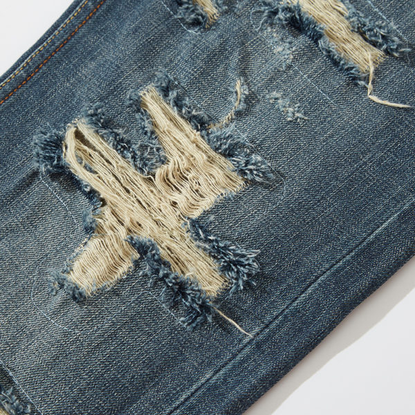 Heavyweight Selvedge Jeans Vintage Cheap Selvedge Jeans Trousers Fashion Men's Loose Fit Straight Leg Ripped Selvage Jeans Pants - Image 3