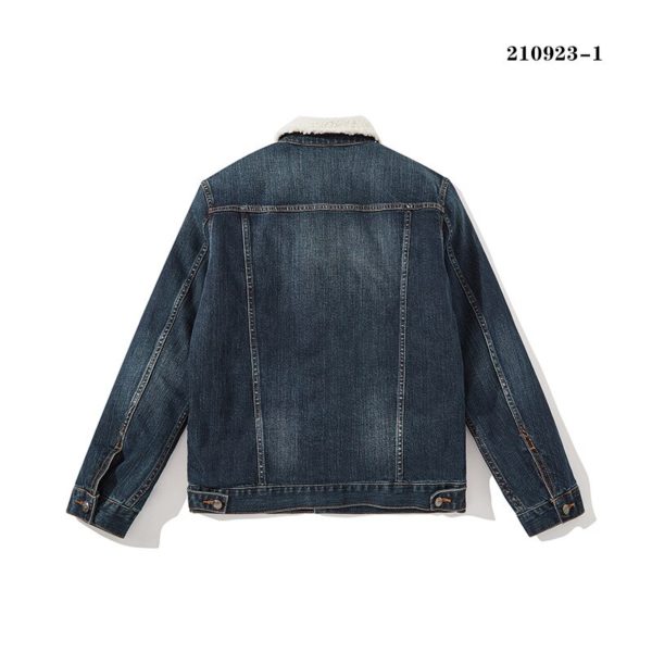 High Quality 350g Lamb Cashmere Denim Jacket Men s Plush Thickened Men s Outwear Winter Super 1