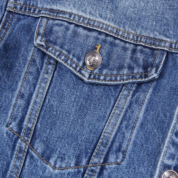 High-quality 350g Cashmere Denim Jacket Men Denim Wool Jacket New Warm Jean Jacket Classic Black Denim Jacket - Image 3