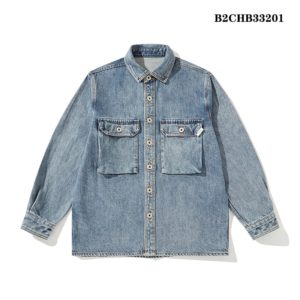 Japanese Retro Denim Jacket Light Blue Trend Cowboy Jacket Heavy Autumn Winter Thickened Jeans Jacket For Men Loose Denim Jacket