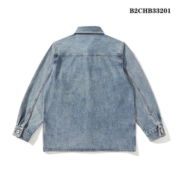 Japanese Retro Denim Jacket Light Blue Trend Cowboy Jacket Heavy Autumn Winter Thickened Jeans Jacket For Men Loose Denim Jacket - Image 5