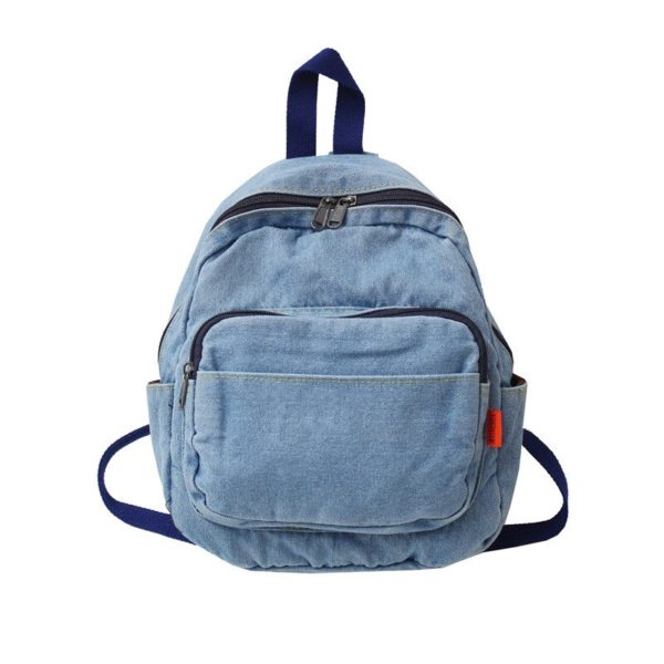 Mini Denim Backpack Women New Denim Designer Bag Stylish Travel Jean Bag Student School Cowboy Bag 1