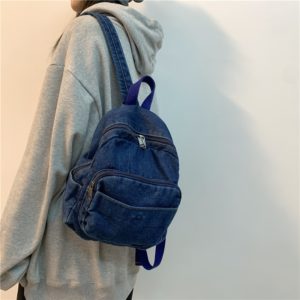 Mini Denim Backpack