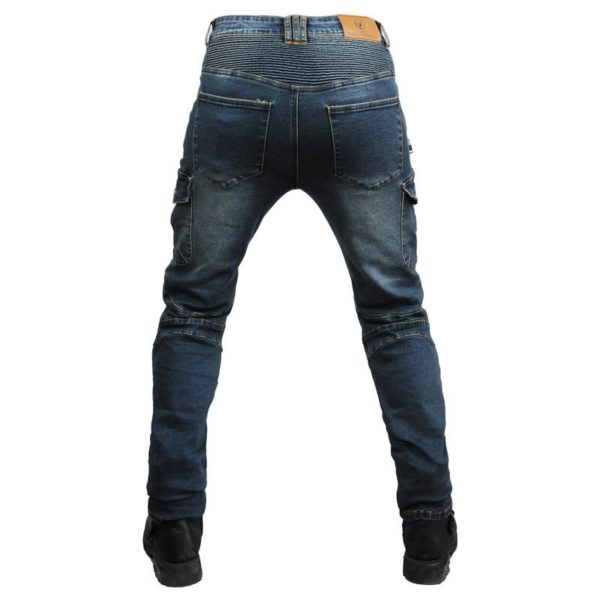 Multi-pocket Riding Denim Pants Motorcycle Jeans Men's Biker Pants Cycling Jeans Zipper Casual Straight Motorcycle Riding Jeans - Image 2