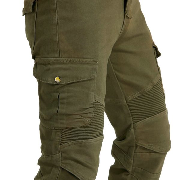 New Camouflage Mens Motorcycle Riding Jeans Blue Black Army Green Racing Pants With Protective Gear Anti-fall EW06 - Image 4