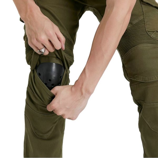 New Camouflage Mens Motorcycle Riding Jeans Blue Black Army Green Racing Pants With Protective Gear Anti-fall EW06 - Image 5