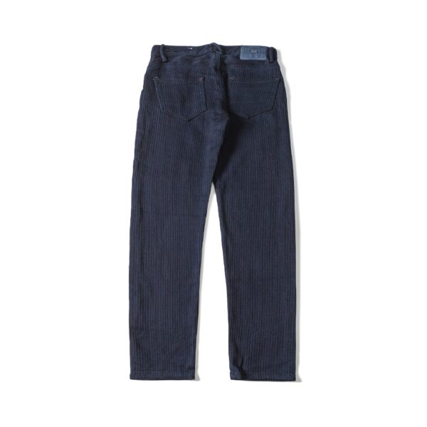 New Selvedge Blue Straight Leg Jeans Men s Bottom Rough Denim Trousers EW8027 1