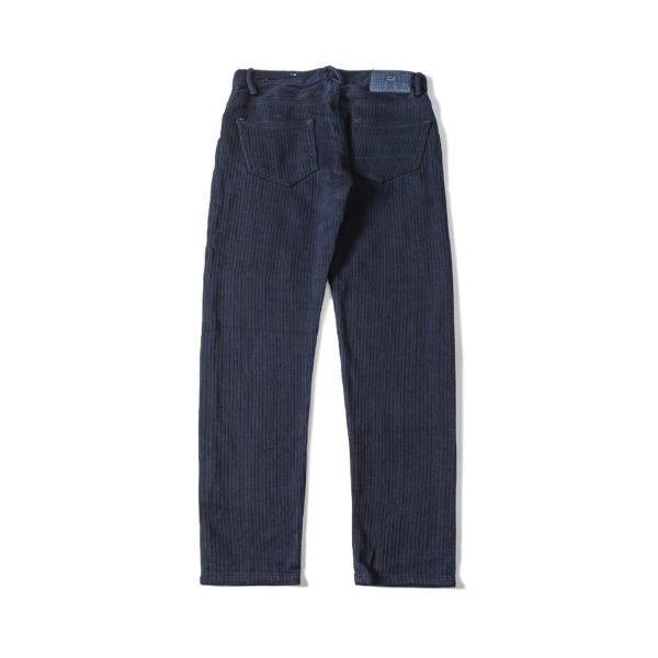 New Selvedge Dark Blue Straight Leg Jeans Men's Bottom Rough Denim Trousers EW8027 - Image 2