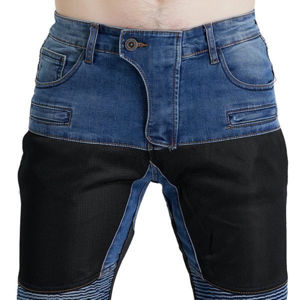 New Winter Spring Mesh Motorcycle Jeans Mens Anti fall Rider Pants Summer Black Biker Trousers Wholesale 3