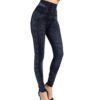 Push Up Jean Look Printed Leggings Denim Leggings Women's High Waist Popular Side Printed Cropped Old Navy Yoga Pants - Image 2