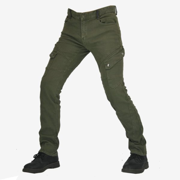 Retro Bike Jeans Pads Upgrade Slim Pants Motorcycle Denim Rider Pants Mens Motorbike Jeans Anti-fall Motorcycle Cargo Trousers - Image 2