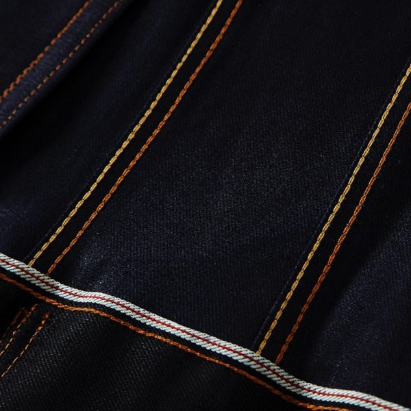 Retro Raw Denim Jacket Trend High-end Japanese Vintage Selvedge Jean Jacket Single-breasted Loose Men's Top EW210112 - Image 4