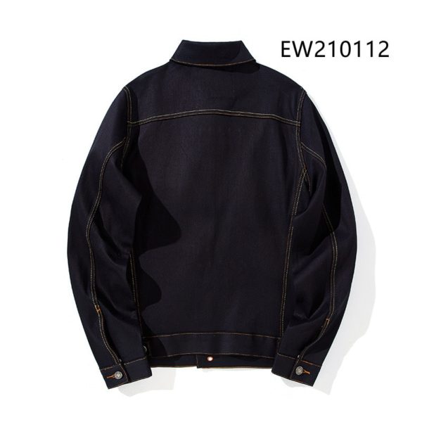 Retro Raw Denim Jacket Trend High-end Japanese Vintage Selvedge Jean Jacket Single-breasted Loose Men's Top EW210112 - Image 5