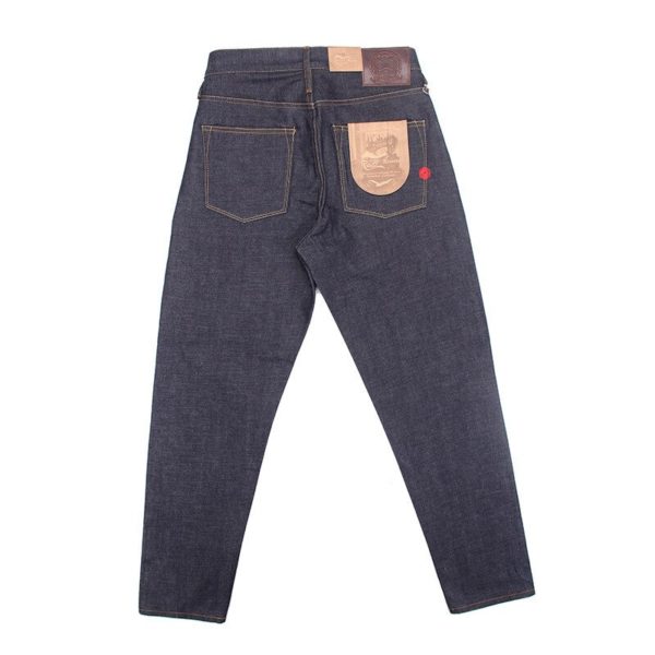 Retro Selvedge Jeans Heavy Raw Denim Trousers Loose Straight Embroidered Quality Same As Japanese Pants Men EWA210208 - Image 2