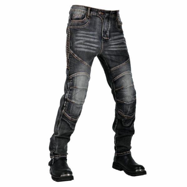 Riding Denim Kevlar Pants Motorcycle Jeans Men's Retro Anti Fall Pants Stretch Cycling Jeans Tear Resistant Kevlar Trousers - Image 2