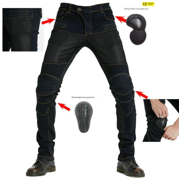 Riding Jeans Armor Upgrade Motorcycle Jeans Anti fall Rider Pants Racing Motorcycle Cargo Trousers Mesh Pants 1