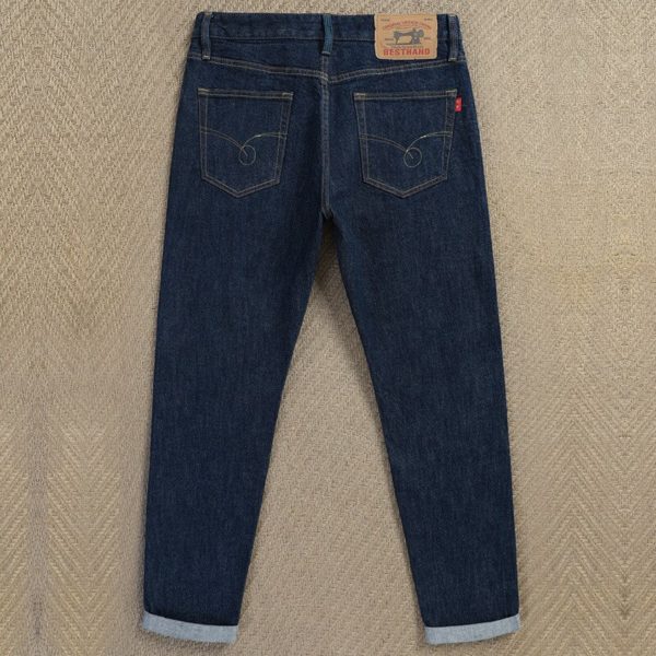 Spring Autumn Hemming Selvedge Jeans Japanese Selvedge Denim Jeans Men s Fashion Selvedge Jean Pants Male 3