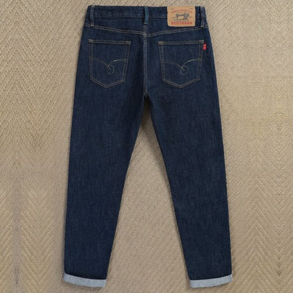 Spring Autumn Hemming Selvedge Jeans Japanese Selvedge Denim Jeans Men's Fashion Selvedge Jean Pants Male Selvage Denim Trousers - Image 4