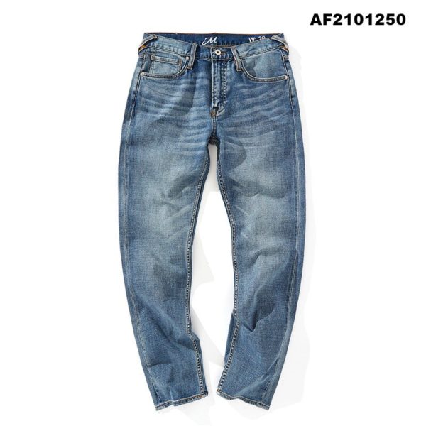 Spring Summer Mens Selvedge Jeans Washed Denim Jean Selvedge White Japanese Vintage Premium Best Selvedge Jeans Pants - Image 2