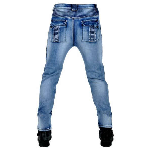 Upgrade Biker Denim Kevlar Pants Motorcycle Jeans Men's Retro Anti Fall Motorcycle Cargo Trousers Stretch Riding Jeans Tear Resistance - Image 5