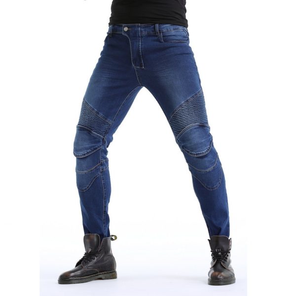 Waterpoof Motorcycle Jeans For Men Four Seasons Motorcycle Cargo Pants Elastic Anti Fall Denim Jean Pants 2