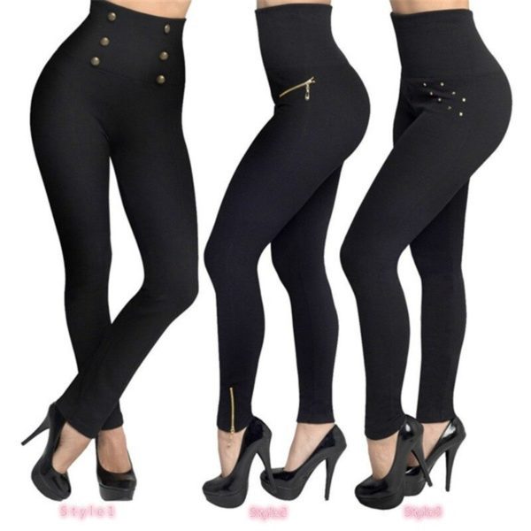 Women Seamless Leggings Sexy High Waist Legging Hip Lift Winter Leggings Pants With Diamond Zipper Black Leggings - Image 5