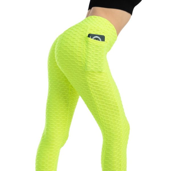Women Yoga Pants With Pocket Sports Leggings Exercise Stretchy Fitness Gym Leggings High Waist Seamless Push Up Gym Trousers - Image 5