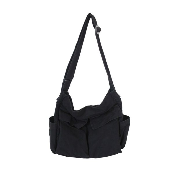 Women's School Messenger Bags Shoulder Bag Teenage Large Capacity Bag Ladies Designer Handbag Armygreen Denim Crossbody Bag - Image 3