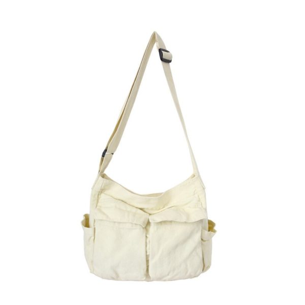 Women's School Messenger Bags Shoulder Bag Teenage Large Capacity Bag Ladies Designer Handbag Armygreen Denim Crossbody Bag - Image 5
