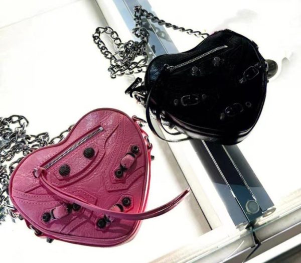 2023 New Fashion Denim Bag Mini Love Crossbody Bag Rivet Chain Locomotive Bags Women Genuine Leather 2