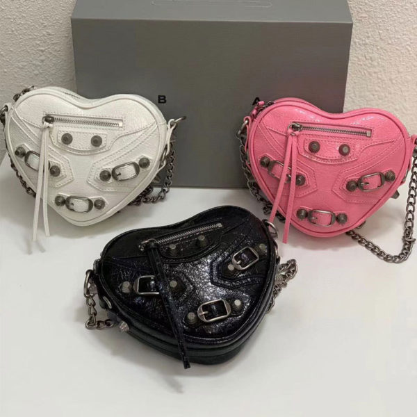 2023 New Fashion Denim Bag Mini Love Crossbody Bag Rivet Chain Locomotive Bags Women Genuine Leather