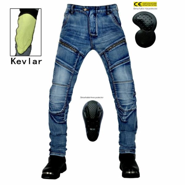 Upgrade Riding Kevlar Jeans Motorcycle Jeans Men s Vintage Riding Pants Kevlar Pants Racing Anti Fall