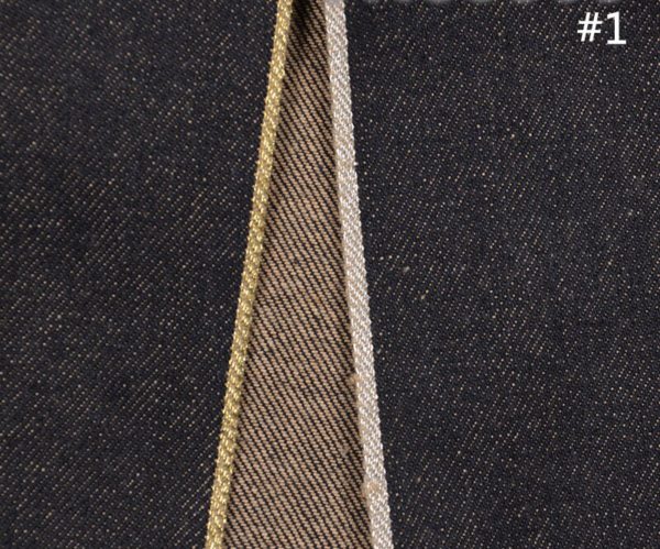 13.4 oz Gold Silver Self Edge Raw Denim Jeans Cloth Manufacturers Colored Cotton Premium Selvedge Denim Fabric W28682 - Image 3
