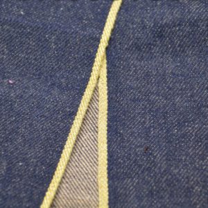 13.4 oz All Weather Selvage Raw Denim Hairy Texture Gold Selvedge Denim Material W281820D
