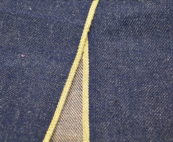 13.4 oz All Weather Selvage Raw Denim Hairy Texture Gold Selvedge Denim Material W281820D