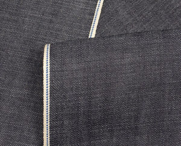 14.5 oz Clear Blue Selvedge Jeans Cloth Manufacturers Sanforized Raw Selvedge Denim Fabric W38743 - Image 2