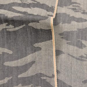 10 Oz Grey Selvedge Denim Camouflage Jean Jacket Fabric